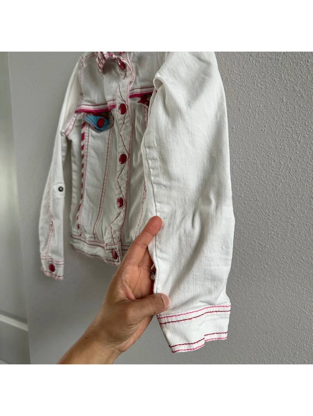 Desigual White Denim Jacket Girl's Size 7/8